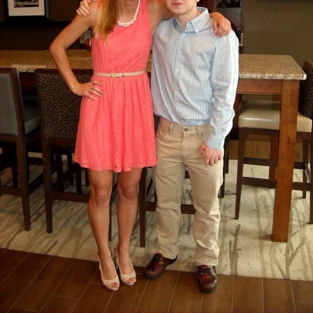 Coral Lace Dress
